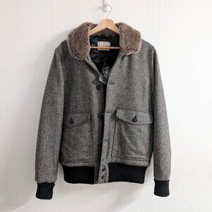 Dehen 1920 Winston Jacket Bomber Wool/Mouton Size Medium New with Tags